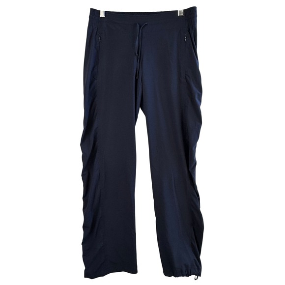 Athleta Trekkie North Pants 2P Petite Navy Stretch‎ Drawstring Hiking Travel - Picture 1 of 10